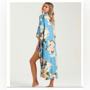 Billabong blue eastern riser kimono top